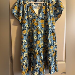 Universal Thread Blue Floral Mini Dress